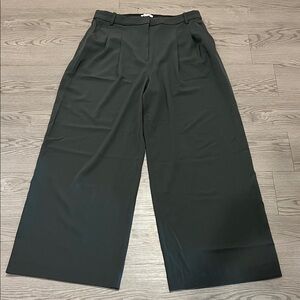 H&M Dark Gray Wide-Leg Women's Trouser Pants
